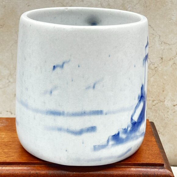 Vintage Ipswich Craft Pottery Hand Painted "Low Tide" Mug Cup 1980's - Picture 6 of 10